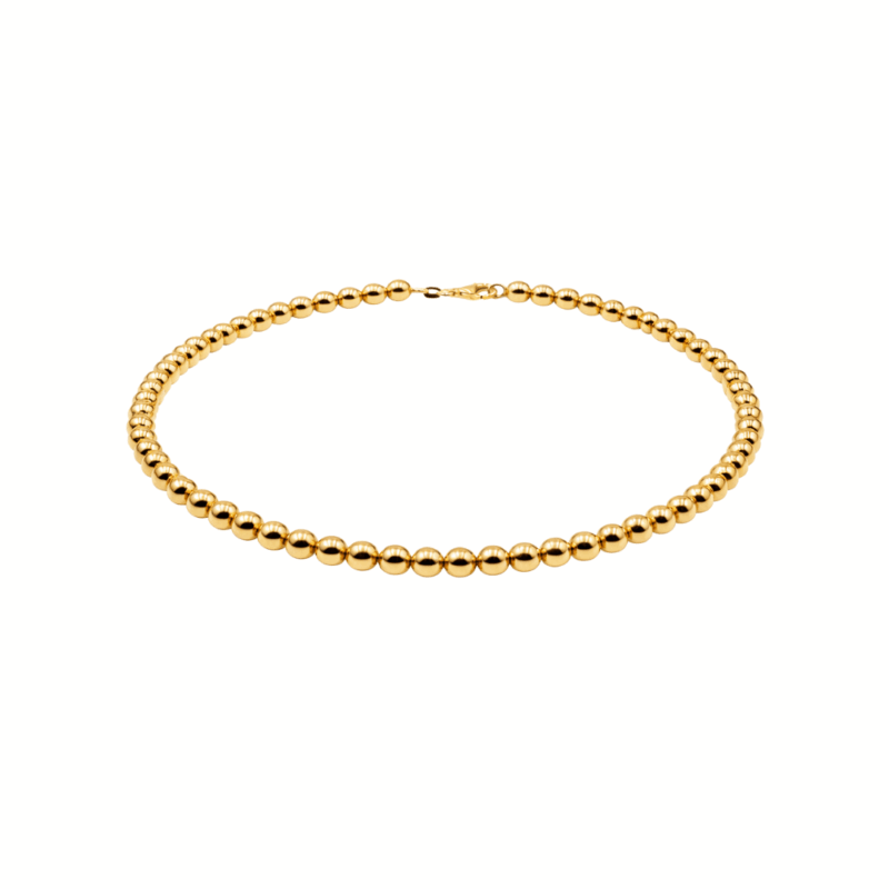 Kugelkette "Giada" aus 925 Sterling Silber, goldplattiert