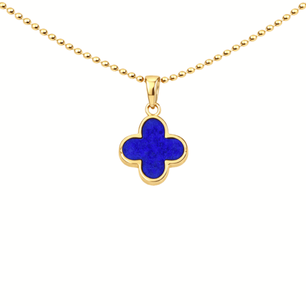 Kette "New York" mit Lapis aus 925 Sterling Silber, goldplattiert