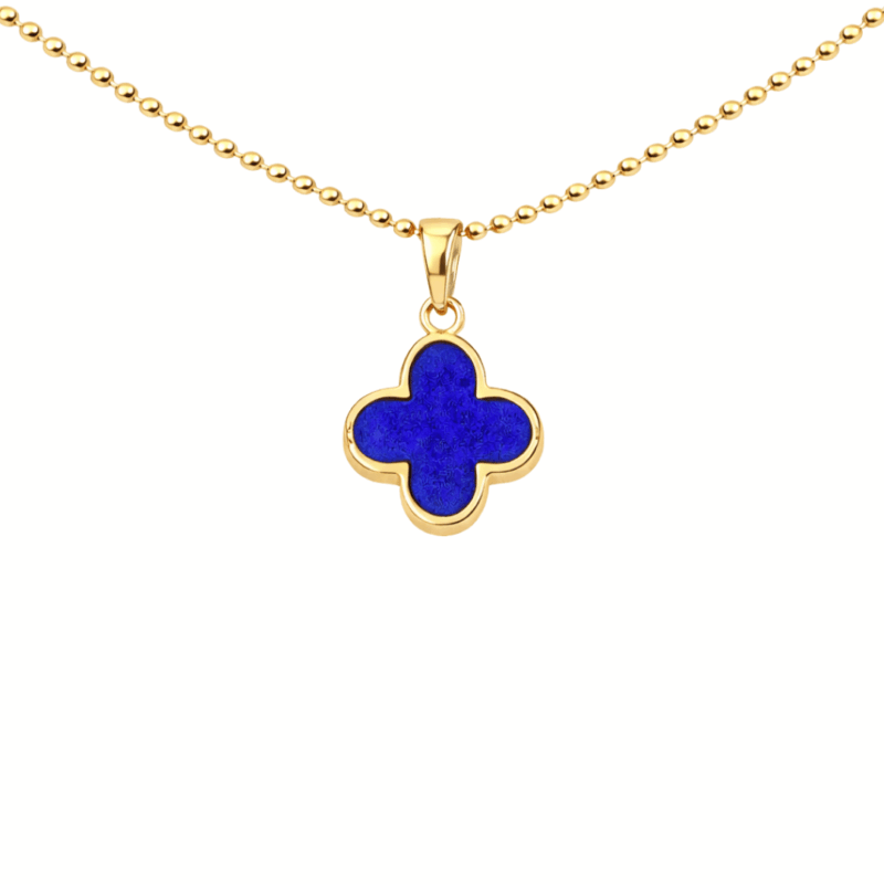 Kette "New York" mit Lapis aus 925 Sterling Silber, goldplattiert