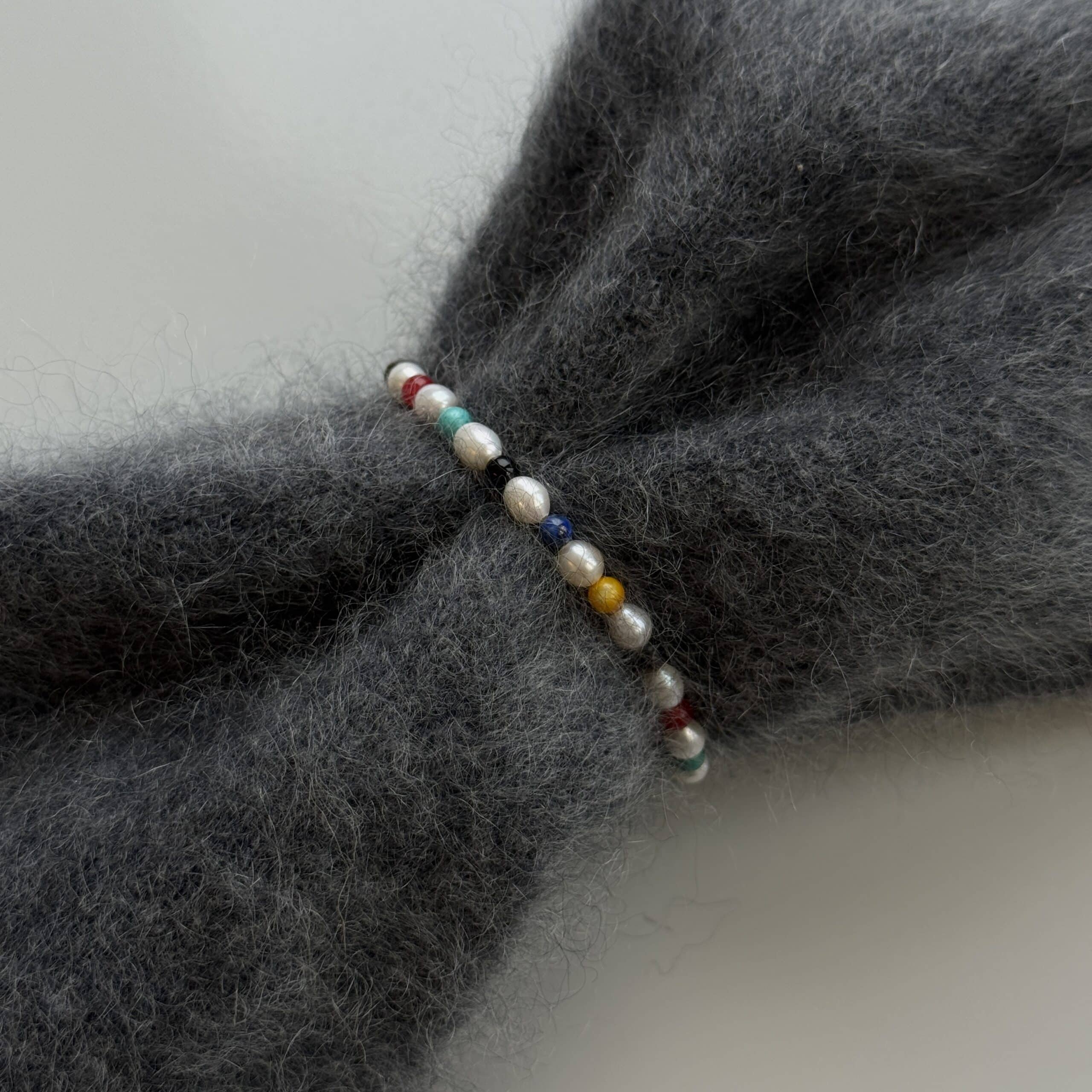 MEN Kugelarmband „Lolana“ mit Perlen & Edelstein aus 925er Sterling Silber – Bild 2