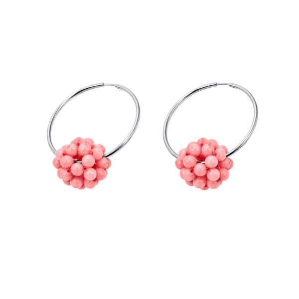 Creolen "Berry Floretta" aus 925er Sterling Silber mit Edelstein