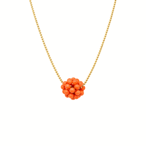 Kette "Berry Florina" aus 925er Sterling Silber, goldplattiert, mit Edelstein