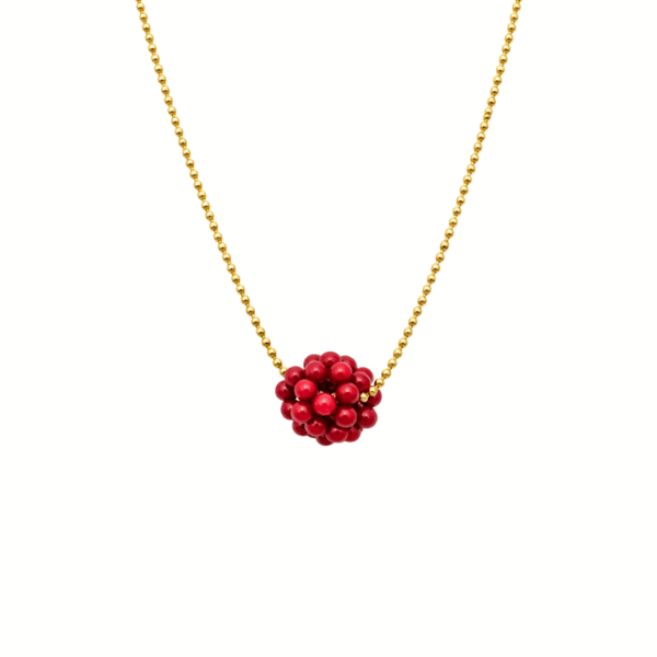 Kette "Berry Florisa" Edelstein mit 925 Sterling Silber, goldplattiert