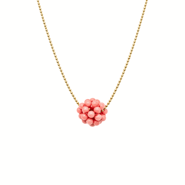 Kette "Berry Floretta" aus 925er Sterling Silber, goldplattiert, mit Edelstein