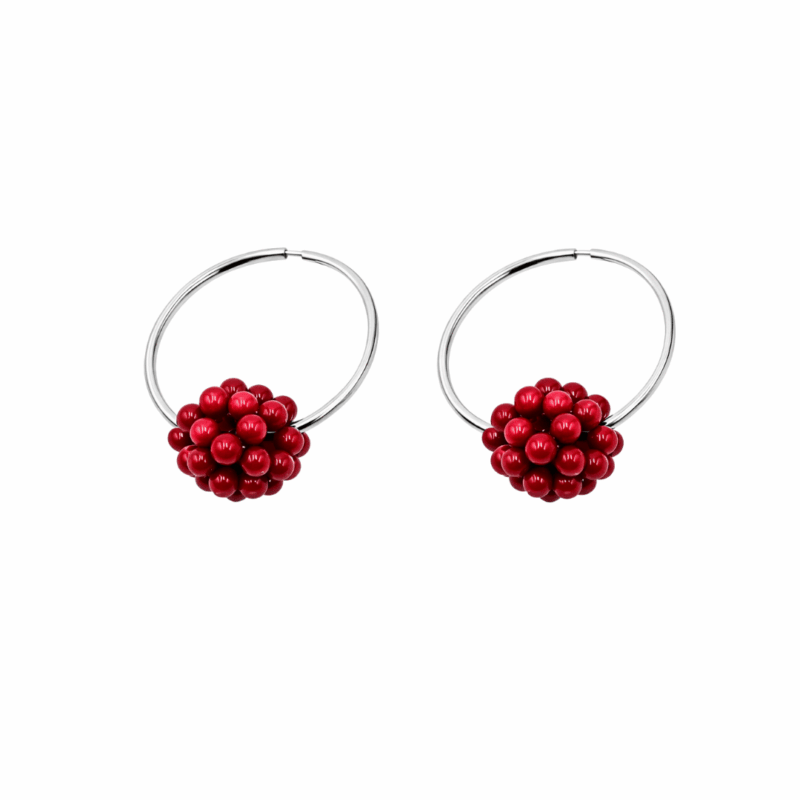 Creolen "Berry Florisa" Edelstein mit 925 Sterling Silber