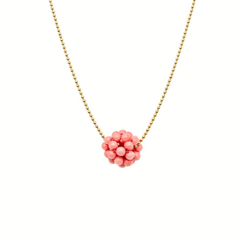 Kette "Berry Floretta" aus 925er Sterling Silber, goldplattiert, mit Edelstein