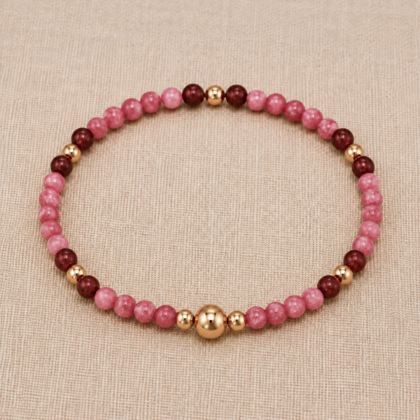 Alternative view of Kugelarmband "Antibes II" Edelstein mit 925, goldplattiert