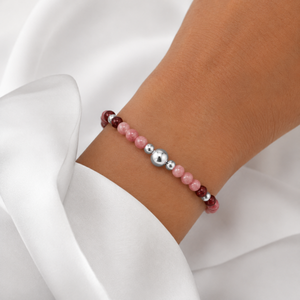 Kugelarmband "Antibes II" Edelstein mit 925 Sterling Silber