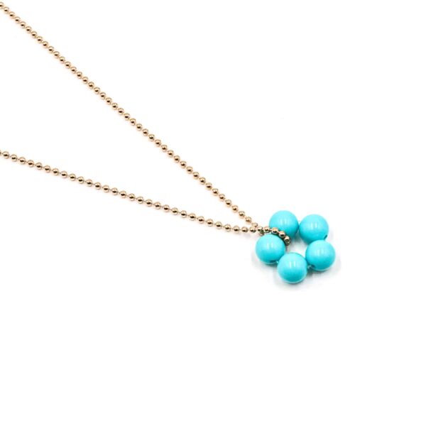 Kette "Fleur Lalola" Edelstein mit 925 Sterling Silber, goldplattiert