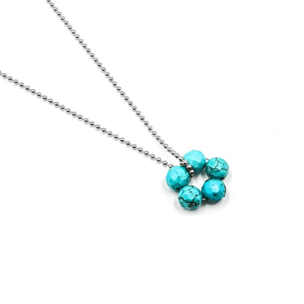 Kette "Fleur Liviana" mit Edelstein aus 925er Sterling Silber