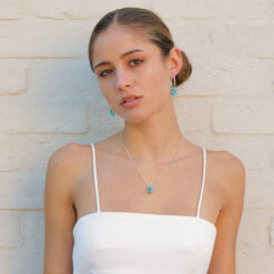 Alternative view of Ohrringe Creolen Fleur Liviana Edelstein mit 925 Sterling Silber