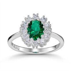 Ring Princess Emerald 925 Sterling Silber mit Zirkonia