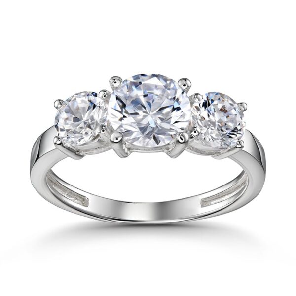 Ring „Bari“ aus 925er Sterling Silber mit weißem Zirkonia
