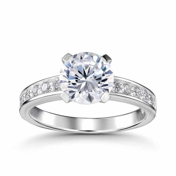 Ring "Lea" aus 925 Sterling Silber mit weißem Zirkonia