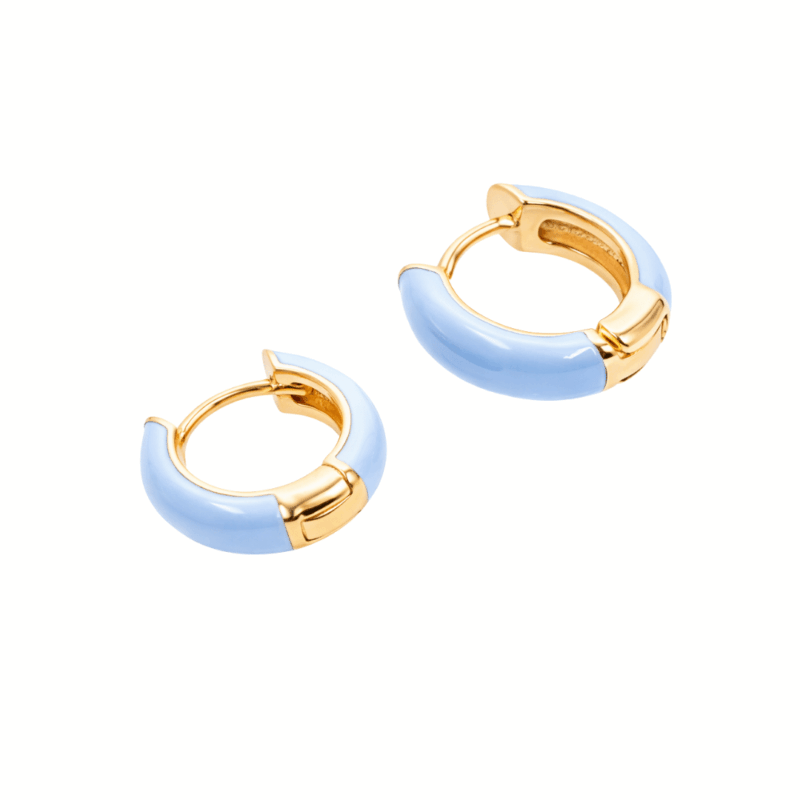 Klappcreolen „Tilos“ aus 925er Sterling Silber, goldplattiert