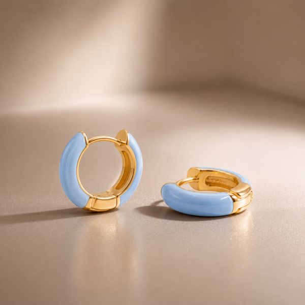 Klappcreolen „Tilos“ aus 925er Sterling Silber, goldplattiert