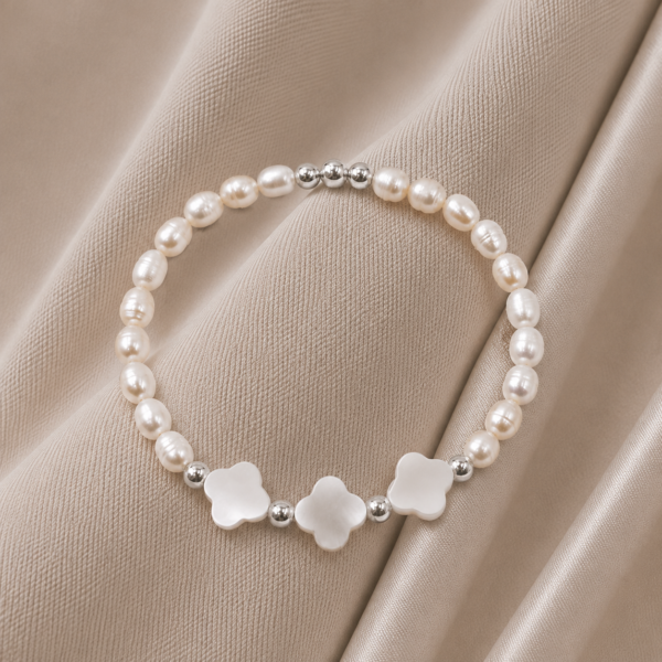 Perlenarmband „Arletta“ aus 925er Sterling Silber