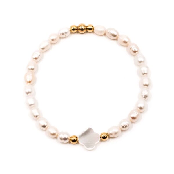Perlenarmband „Arlet“ aus 925er Sterling Silber, goldplattiert