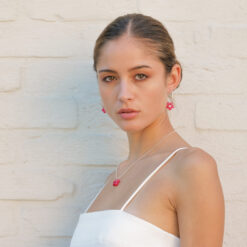 Alternative view of Ohrringe Creolen Fleur Maia Edelstein mit 925 Sterling Silber