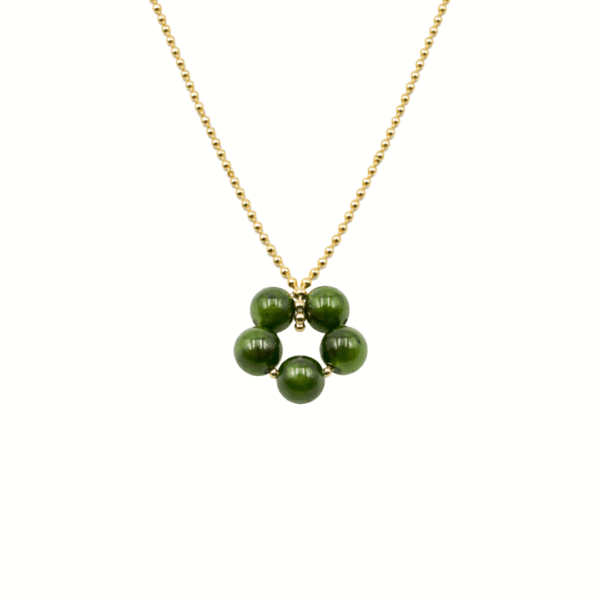 Kette "Fleur Nour" Edelstein mit 925 Sterling Silber, goldplattiert