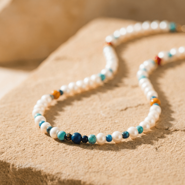 MEN Kugelkette „Ben“ mit Edelstein aus 925er Sterling Silber