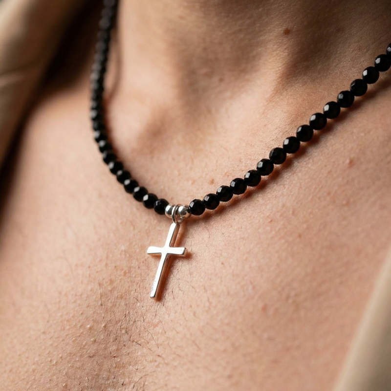 MEN Kugelkette „Noreen“ mit Edelstein aus 925er Sterling Silber