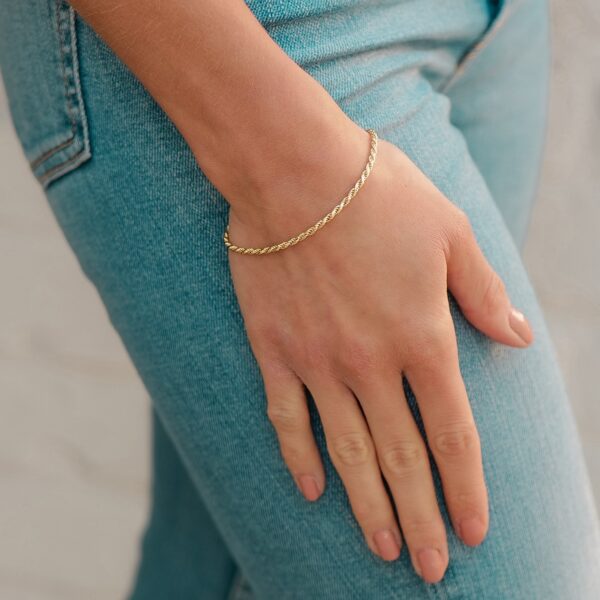 Alternative view of Kordelarmband "Raffaela" aus 925 Sterling Silber goldplattiert