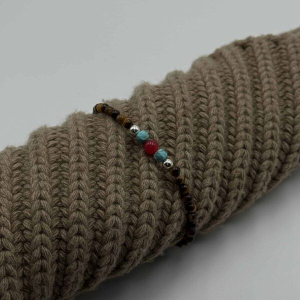 MEN Kugelarmband „Yago“ mit Edelstein aus 925er Sterling Silber