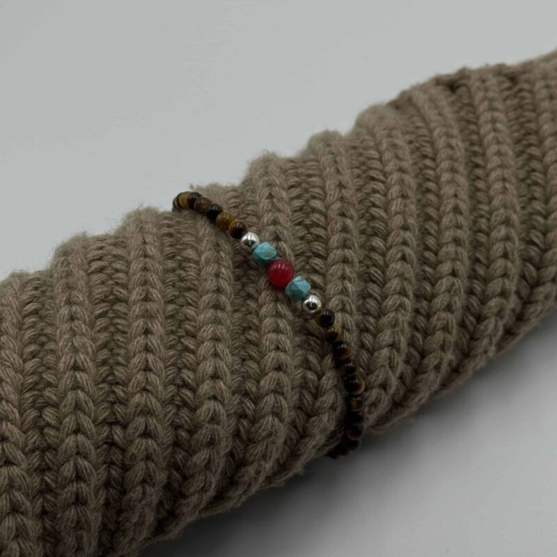 MEN Kugelarmband „Yago“ mit Edelstein aus 925er Sterling Silber