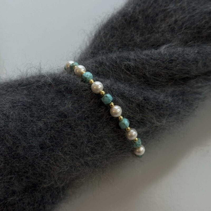 MEN Kugelarmband „Gala 2“ mit Edelstein aus 925er Sterling Silber, goldplattiert