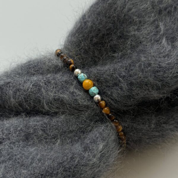 Alternative view of MEN Kugelarmband „Pedro“ mit Edelstein aus 925er Sterling Silber