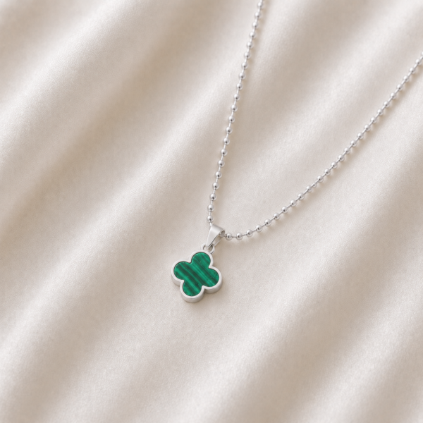 Kette „New York“ Mini mit Malachit aus 925er Sterling Silber