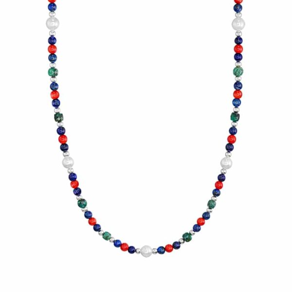 Kugelkette „Clarinha“ mit Edelstein aus 925er Sterling Silber, goldplattiert