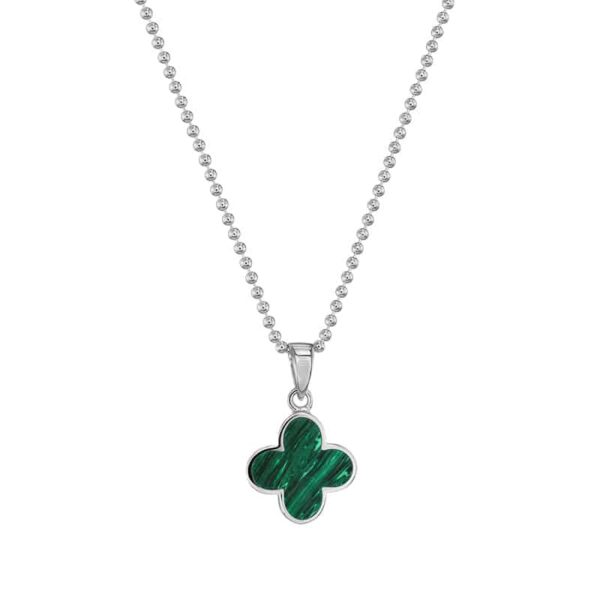 Kette „New York“ mit Malachit aus 925er Sterling Silber