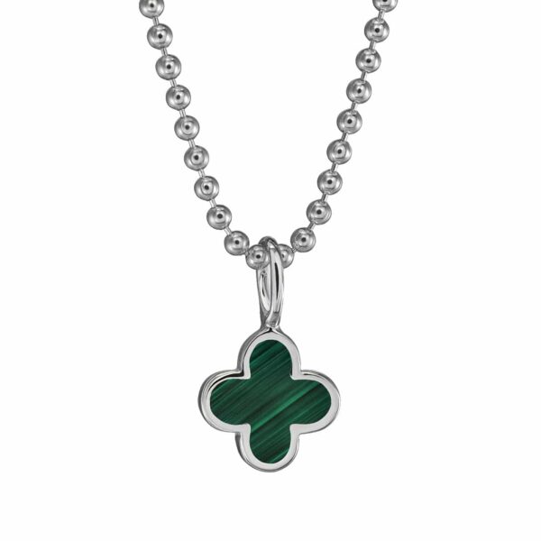 Kette „New York“ Mini mit Malachit aus 925er Sterling Silber