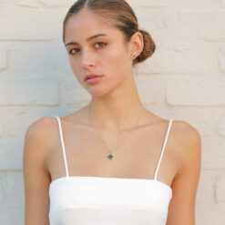 Alternative view of Kette New York Malachit 925 Sterling Silber goldplattiert