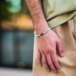 MEN Kugelarmband Luano Edelstein mit 925 Sterling Silber