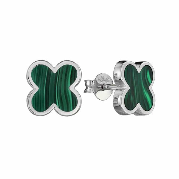Ohrstecker „New York“ mit Malachit aus 925er Sterling Silber