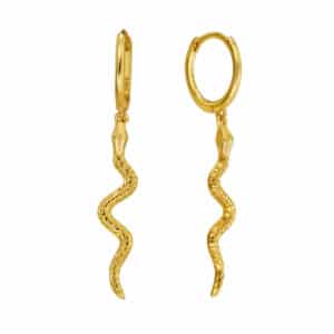 Ohrringe "Snake" aus 925 Sterling Silber, goldplattiert