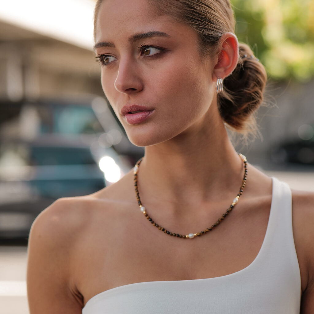 Malachit Kugelkette 45 Cm - Mit 925 Silber Verschluss, 4 Mm Kugeln