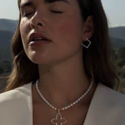 Alternative view of Ohrringe Quadrat Ofelia 925 Sterling Silber