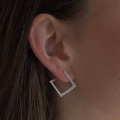 Alternative view of Ohrringe Quadrat Ofelia 925 Sterling Silber