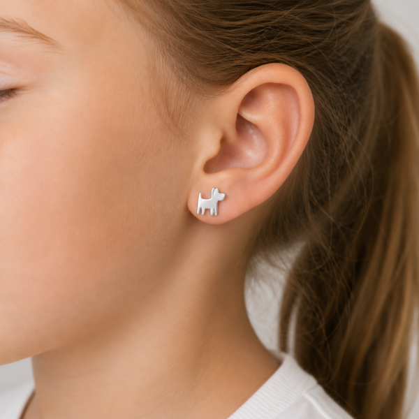 KIDS Ohrringe Hund 925 Sterling Silber