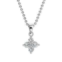 Alternative view of Kette Kleeblatt Lore 925 Sterling Silber Zirkonia