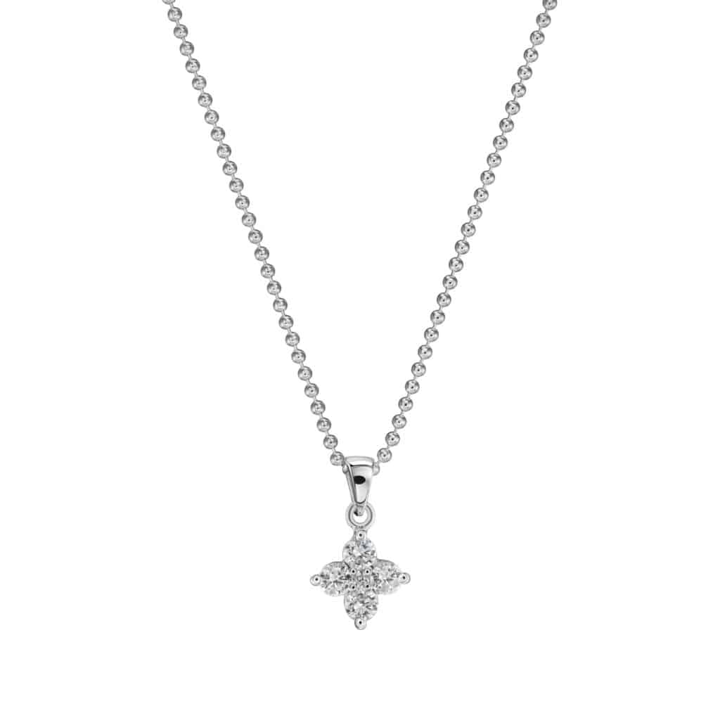 Kette "Lore" mit weissem Zirkonia aus 925 Sterling Silber