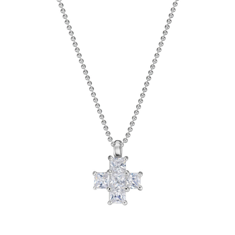 Alternative view of Kette "Madia" aus 925 Sterling Silber mit weißem Zirkonia