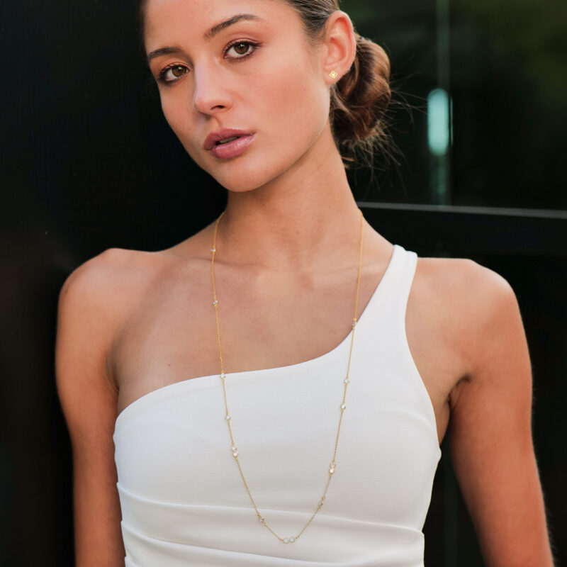 Alternative view of Kette Malena Zirkonia 925 Sterling Silber goldplattiert