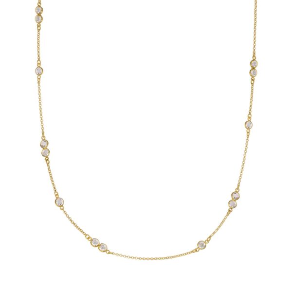 Kette Malena Zirkonia 925 Sterling Silber goldplattiert