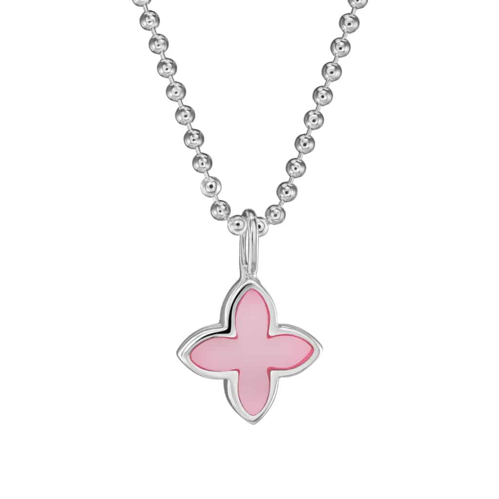 Kette „Mini Coslada“ mit rosa Perlmutt aus 925er Sterling Silber