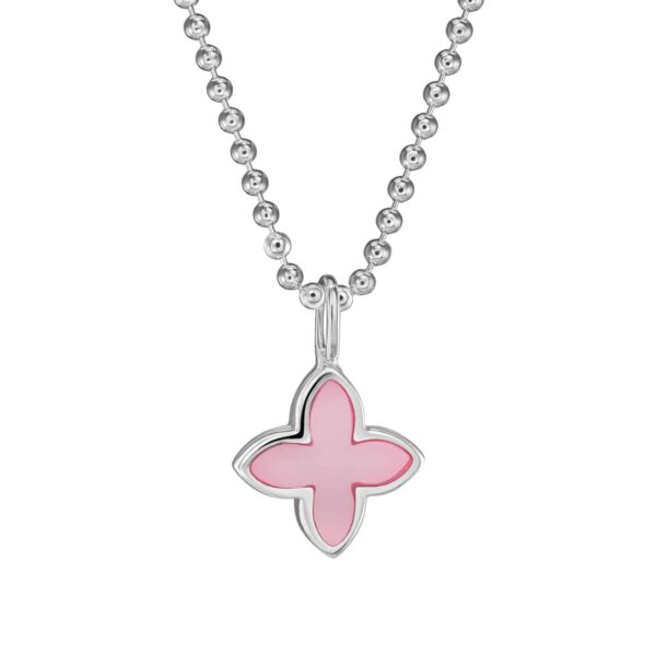 Kette „Mini Coslada“ mit rosa Perlmutt aus 925er Sterling Silber